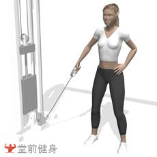 拉力器侧平举（近侧）