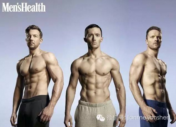 英国三男子健身三个月变肌肉型男